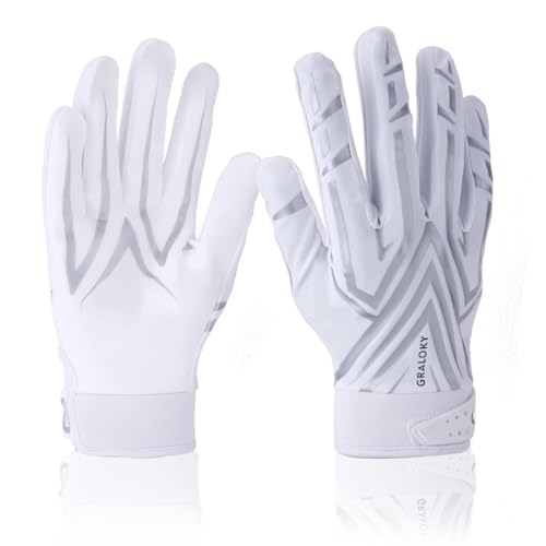 White Football Gloves U9044