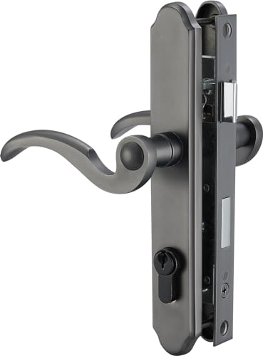 Brushed Polished Brass Lever Handle Set for Screen & Storm Doors K70149