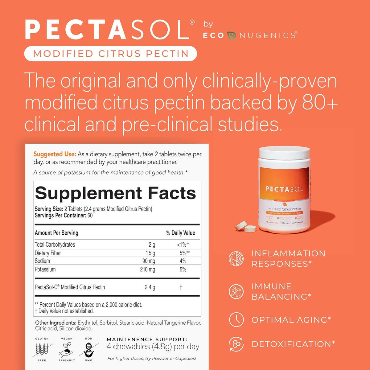 120 Chewable Tablets Modified Citrus Pectin E763927