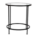 Clear Matte Black End Table V225632