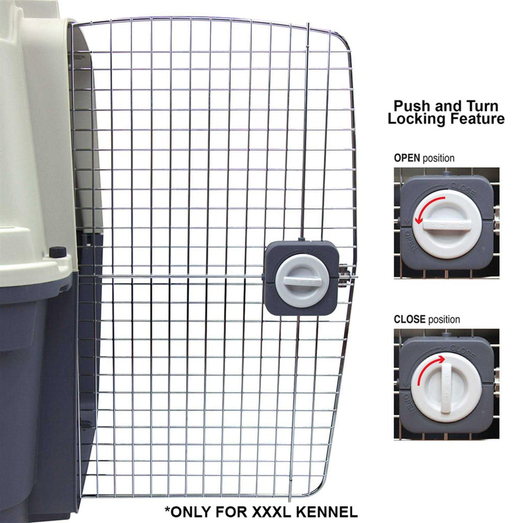 Plastic Rolling Wire Door Travel Dog Crate P42745