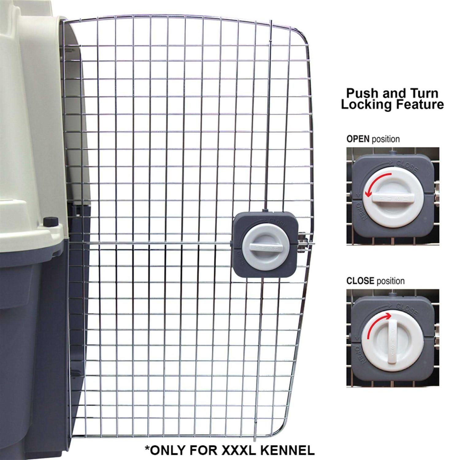 Plastic Rolling Wire Door Travel Dog Crate P42745