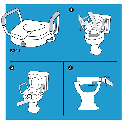 5" Raised Toilet Seat with Arms N6880
