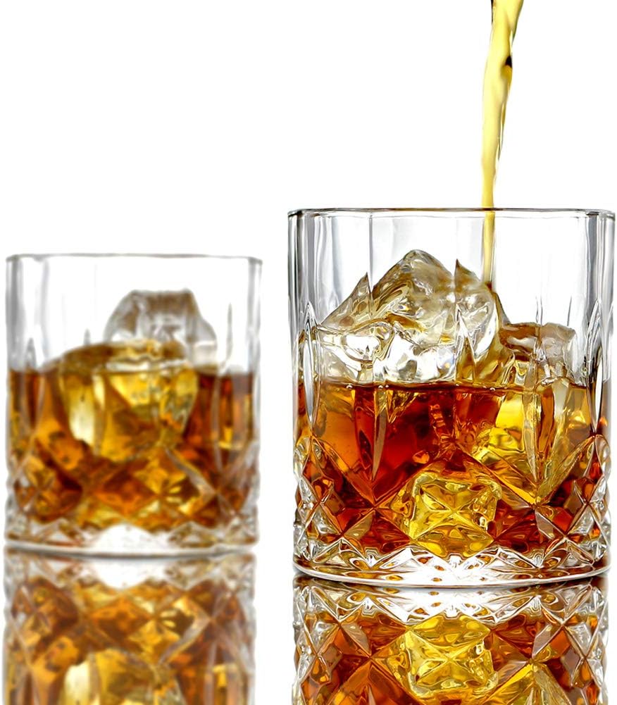 5PC Crystal Whiskey Decanter Set with 4 Glasses M2815
