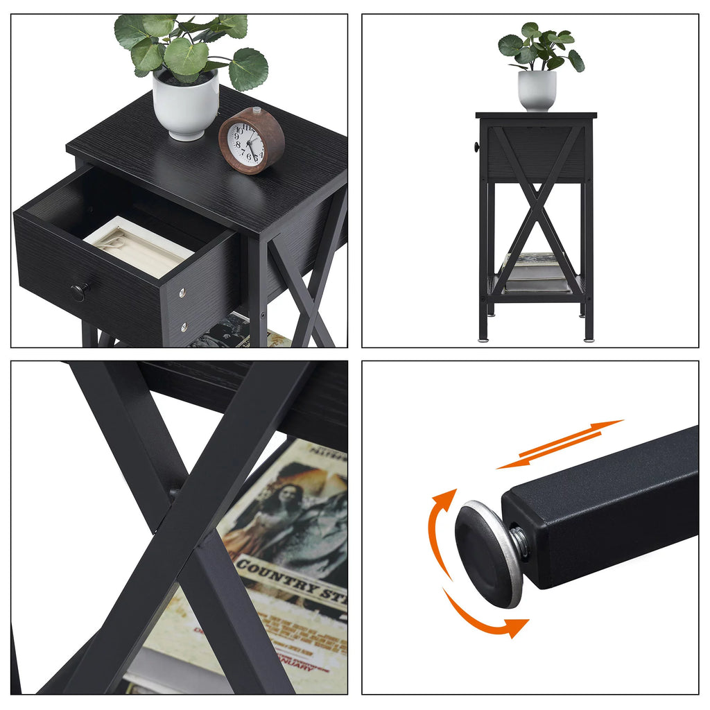 3-Piece Upholstered Bed Frame and 2 Nightstand C178524