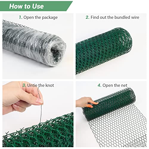 13.78 x 236 Inch Lightweight Galvanized Hexagonal Chicken Wire Mesh M35403