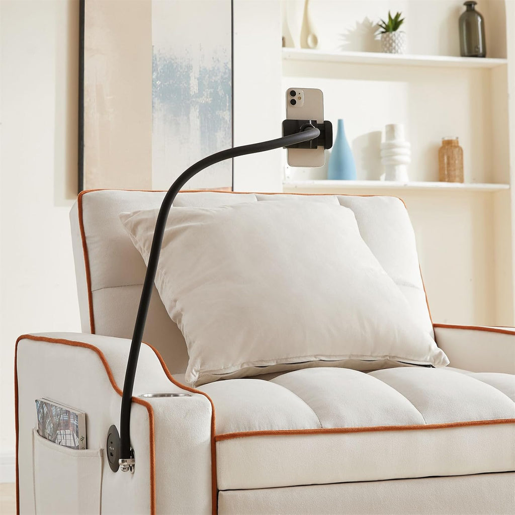 3-in-1 Convertible Pull Out Sleeper Chair Bed with Multi-Pockets B888