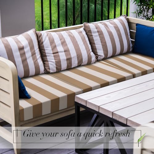 Gray 8Pcs Outdoor Stretch Sofa Cushion Covers J3999
