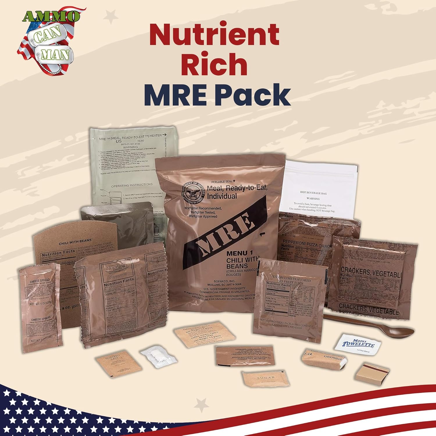 12ct US Military Surplus MRE Meals Ready to Eat U137446