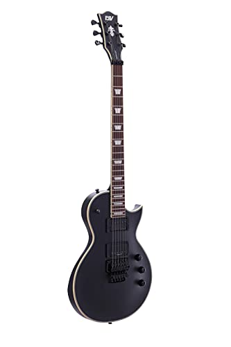 Satin Black Solid Body Electric Guitar with Floyd Rose Tremolo F441825