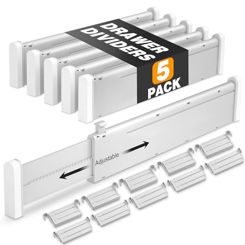 Gray Adjustable Drawer Dividers with Inserts X564809
