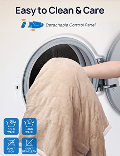 Light Grey 50 x 60 Inch Wearable Heated Throw Blanket M2777
