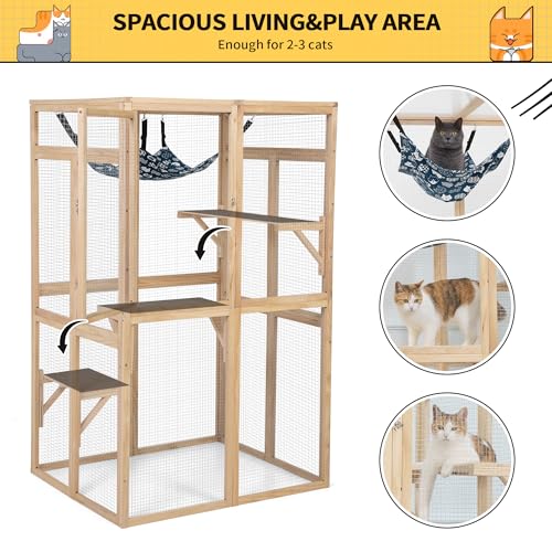 Black Wooden Cat Enclosure Z227