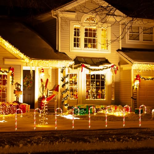 2PK 12 PCS 15FT Solar Candy Cane Lights C207856