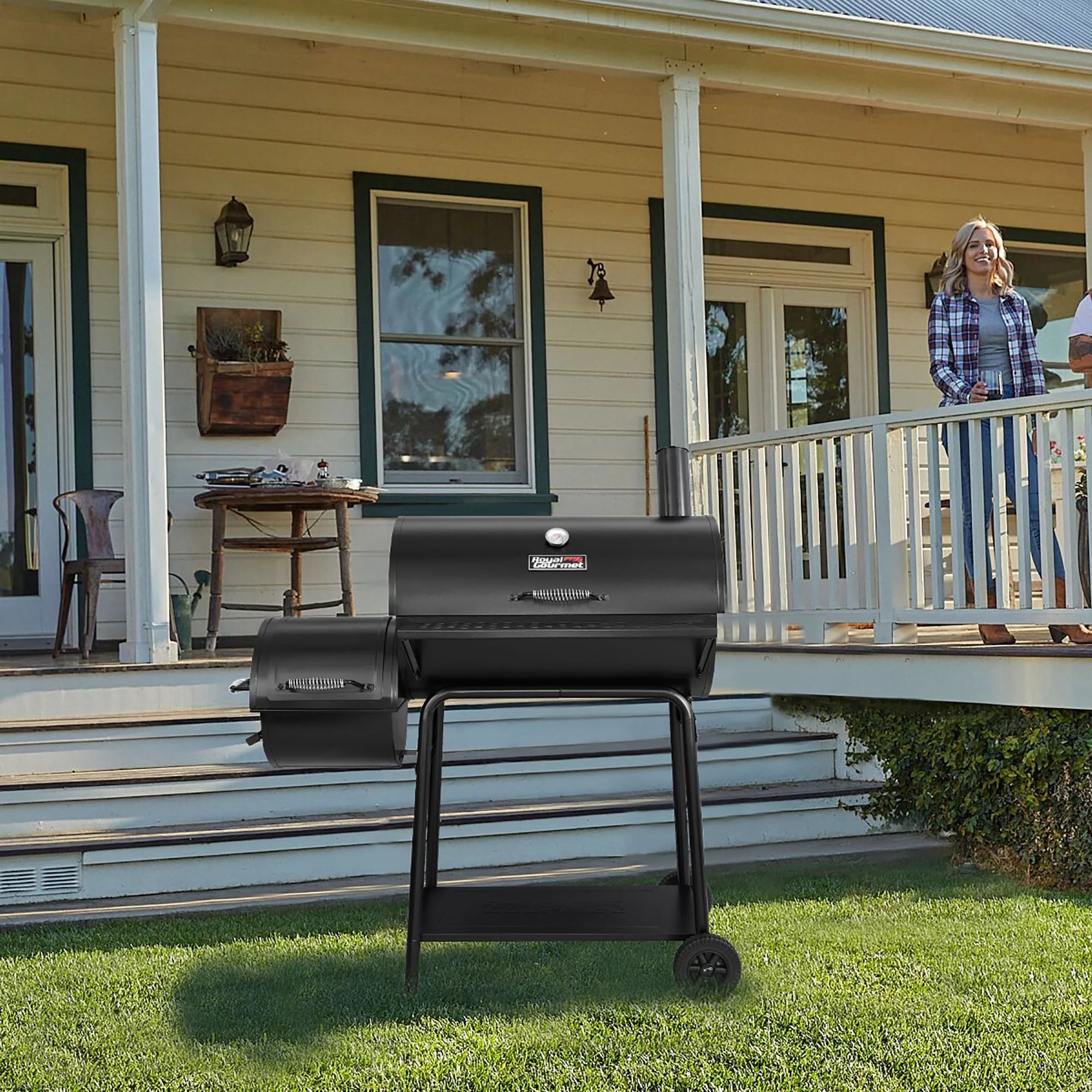 30" Charcoal Grill with Offset Smoker Q145413