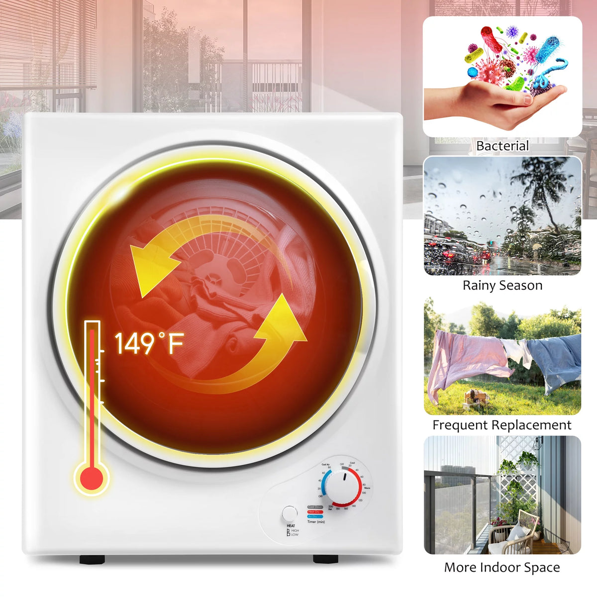 Portable Electric Clothes Dryer H677