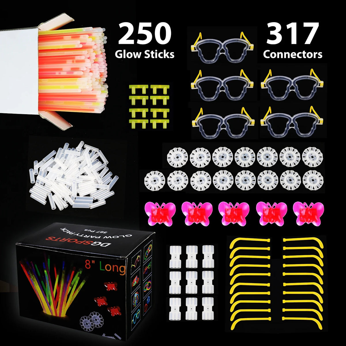 Pack of 567 Glow Sticks D230