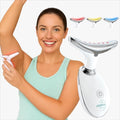 Neck Face Arms Legs Skin Tightening Lifting Lymphatic Drainage Massager Tool with LED Light Sonic Vibration Thermal Activation E955306