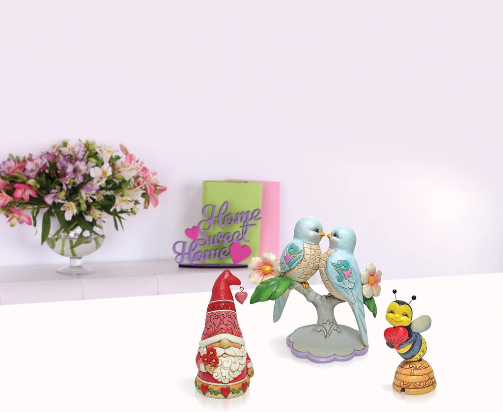 5 Inch Multicolor Gnome Holding Flowers Figurine X979