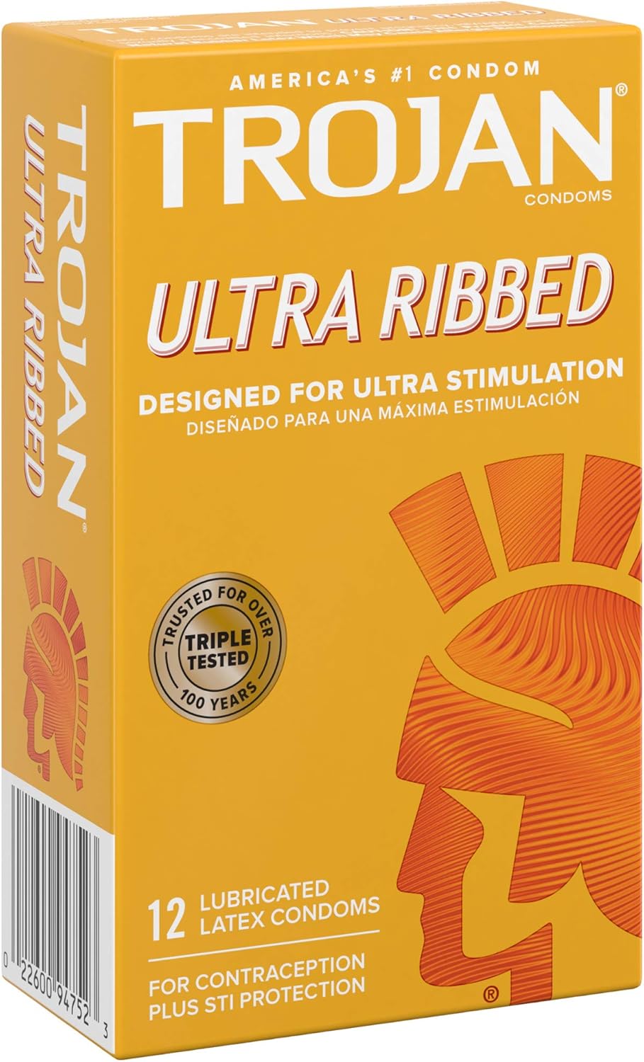 12 Count Lubricated Ribbed Condoms N676