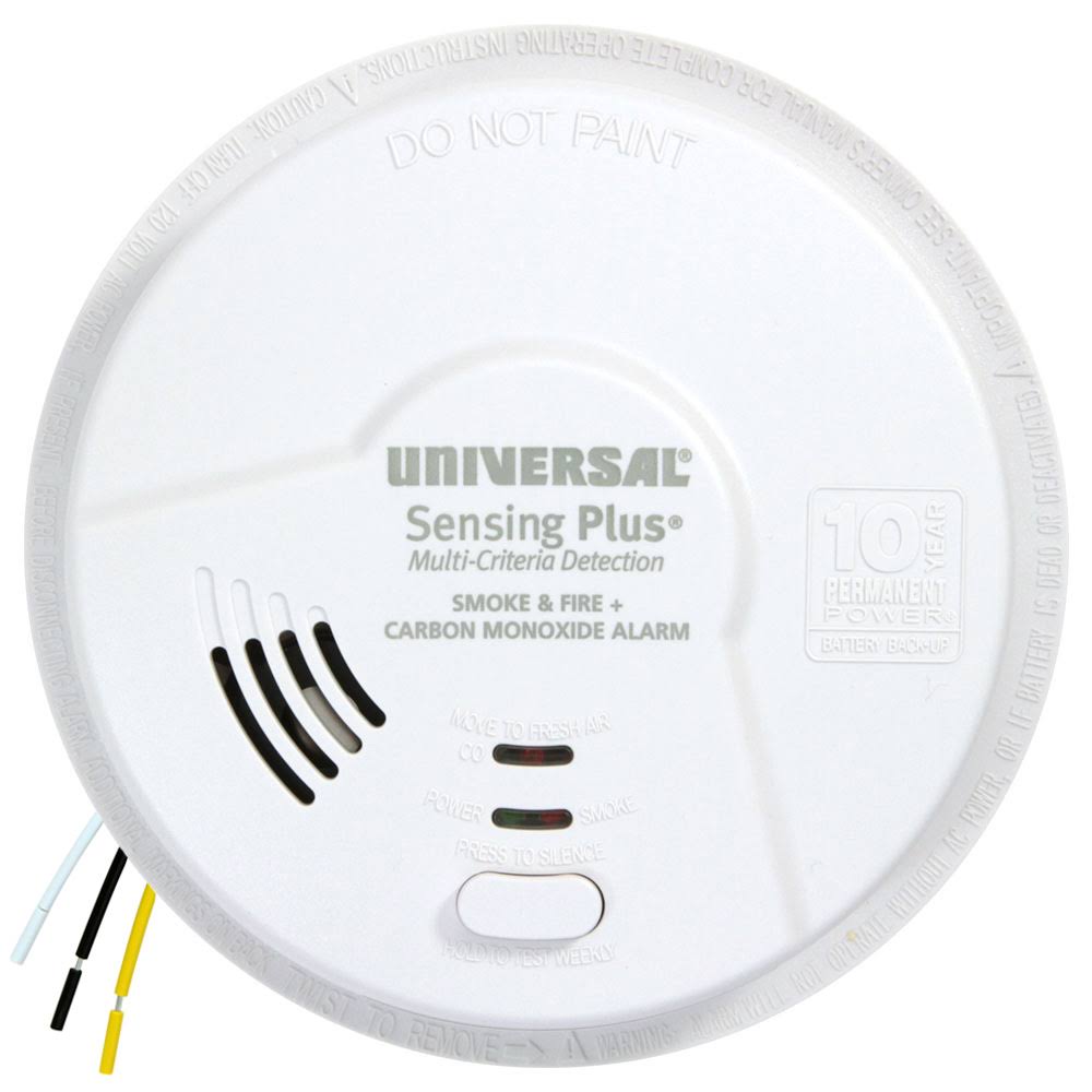 3-in-1 Hardwired Smoke Fire & CO Alarm Detector X4101