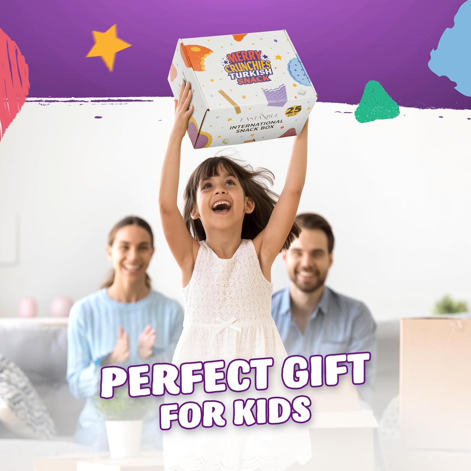 25 Full-Size International Snack Box Q14554