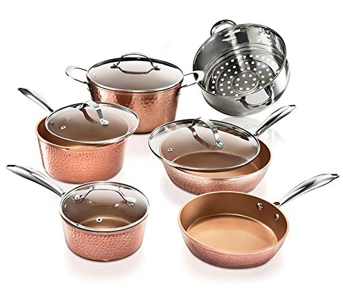 Hammered Pots, Pans and Frying Pan Set K4816
