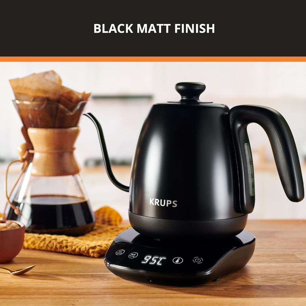 Black Stainless Steel Gooseneck Electric Kettle 1 Liter Q503