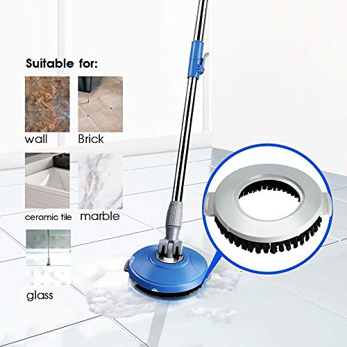 Mop Bucket with Wringer Set, Stainless Steel Handle, 5 Microfiber Replacement Heads, 1 Floor Brush Mop Head W928752