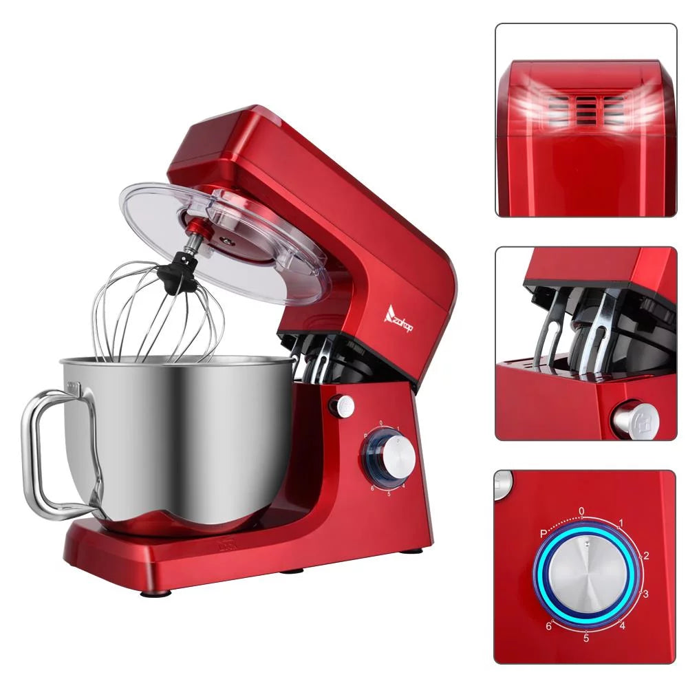 7.5Qt 660 Watts Red Tilt-Head Stand Mixer Y516525