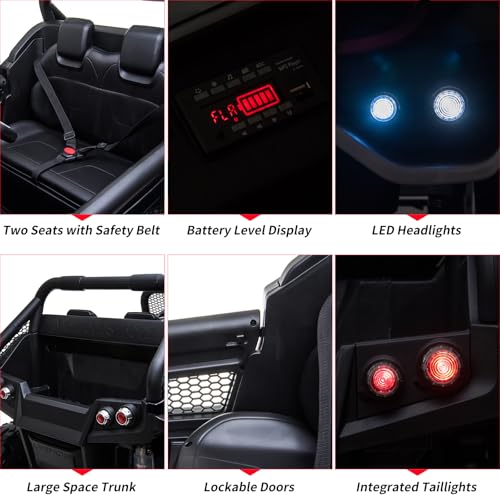 White 2 Seater 24V Battery Powered Ride On Truck W9215