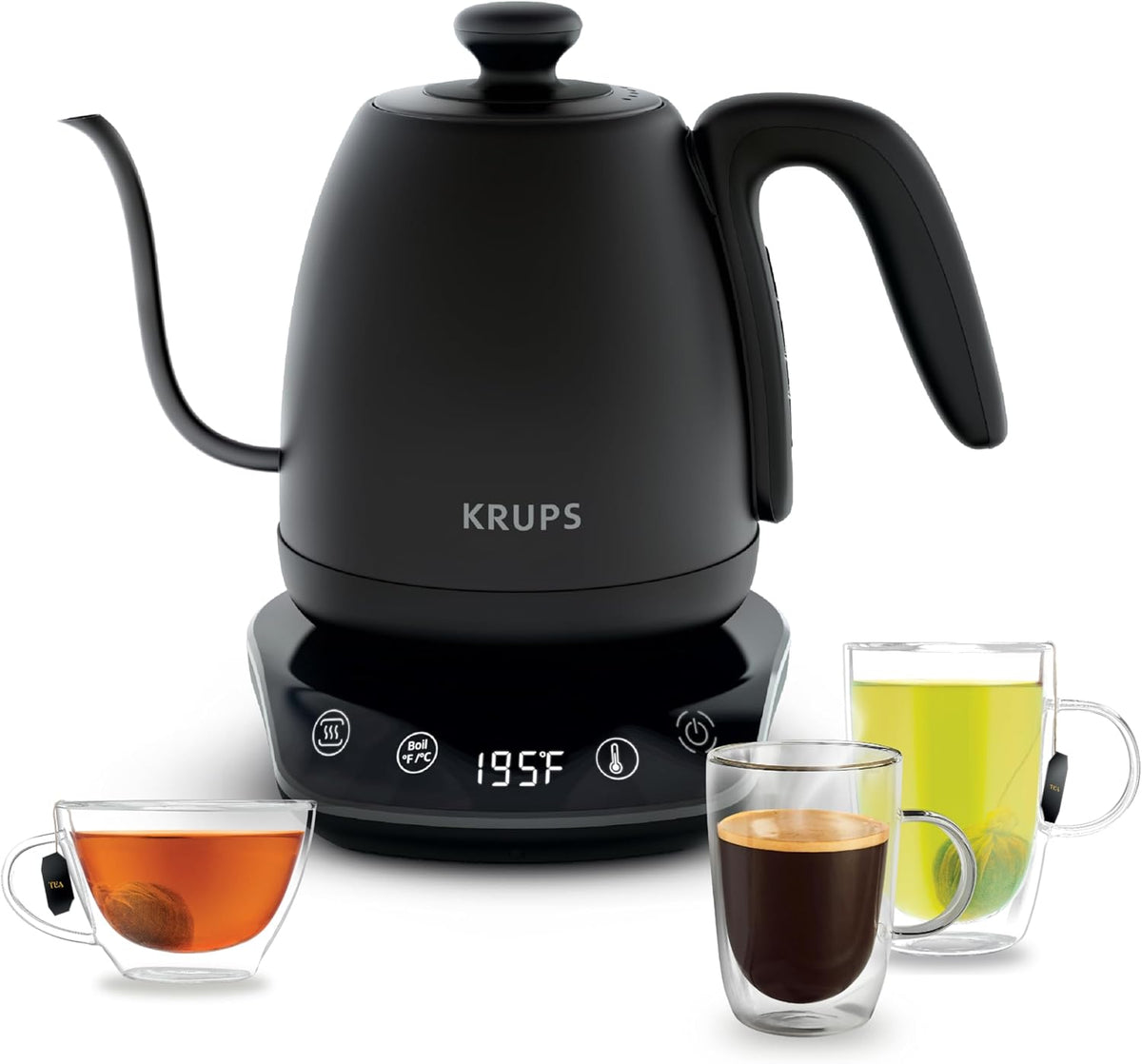 Black Stainless Steel Gooseneck Electric Kettle 1 Liter Q503