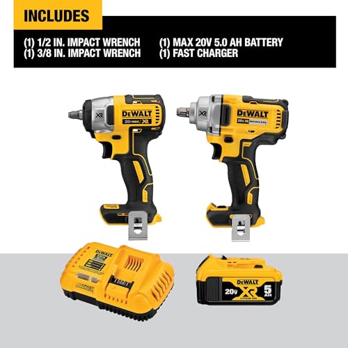 20V MAX Cordless Impact Wrench Combo Kit with 5ah Battery and Charger C6832