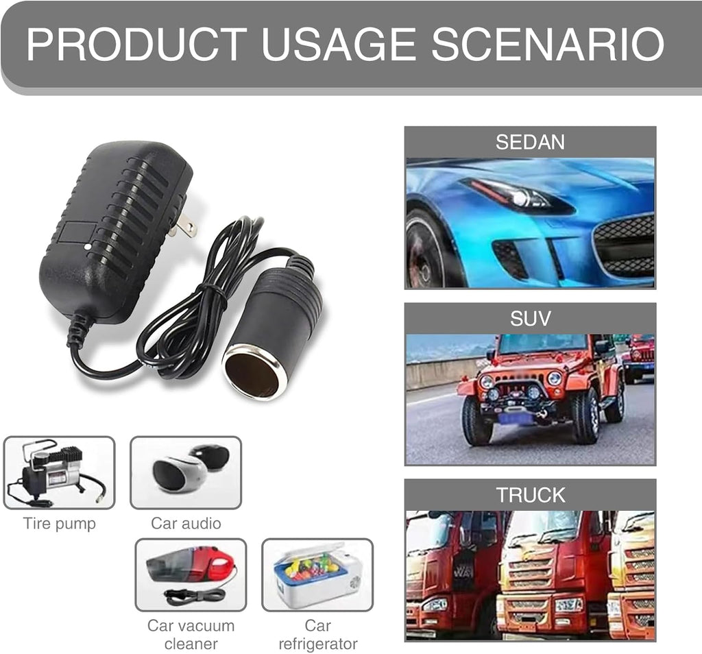 1 PC Car Cigarette Lighter Socket Replacement Power Adapter with Line N47544