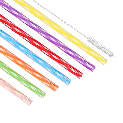 Short Assorted Color Plastic Straws (24 Count, 7.5 in) W209904