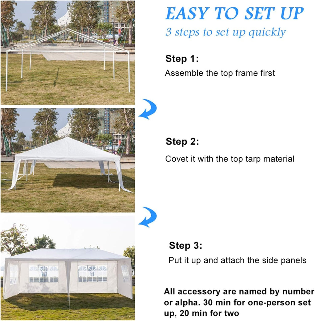 10'x20' Outdoor Canopy Tent with Sidewalls E46600