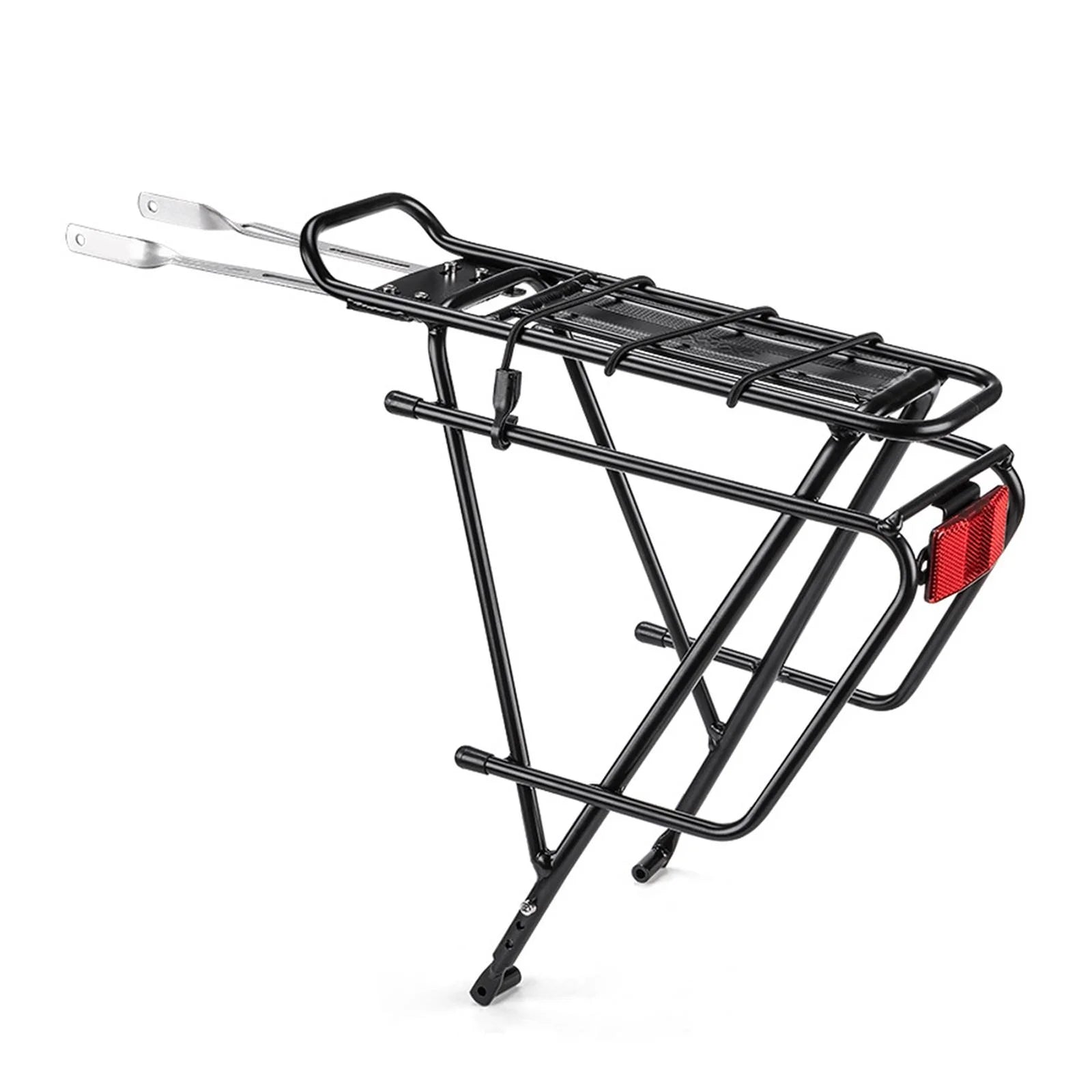 Black Durable Bike Cargo Rear Rack with Reflector O915888