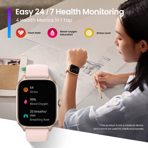 Black 43mm Smart Watch with GPS P610466