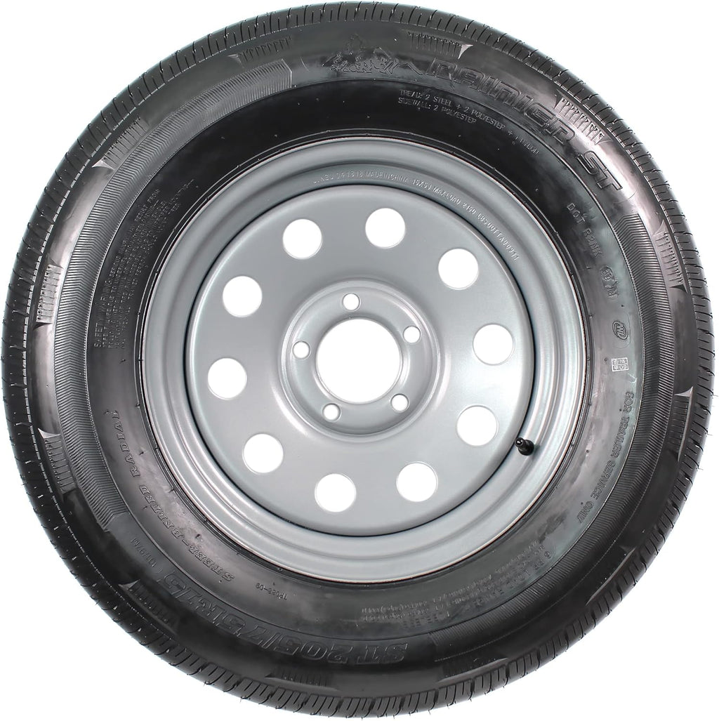 Gray Modular Trailer Tire On Rim ST205/75R15 5 Lug Wheel E453967