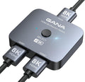 HDMI 2.1 Switch, 8K HDMI Switcher Splitter Bi-Directional 2 in 1 Out, 48Gbps Aluminum Ultra HD HDMI Hub E57329