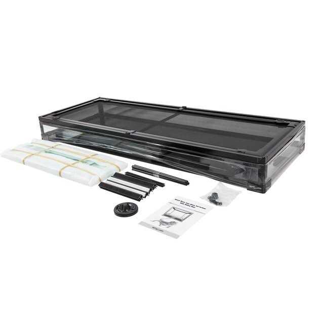 47 Gallon Reptile Terrarium Glass Front Opening Tank with Sliding Door D8073
