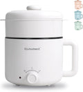 White Electric Mini Ramen Cooker 1.2L Nonstick 300W/600W N349292