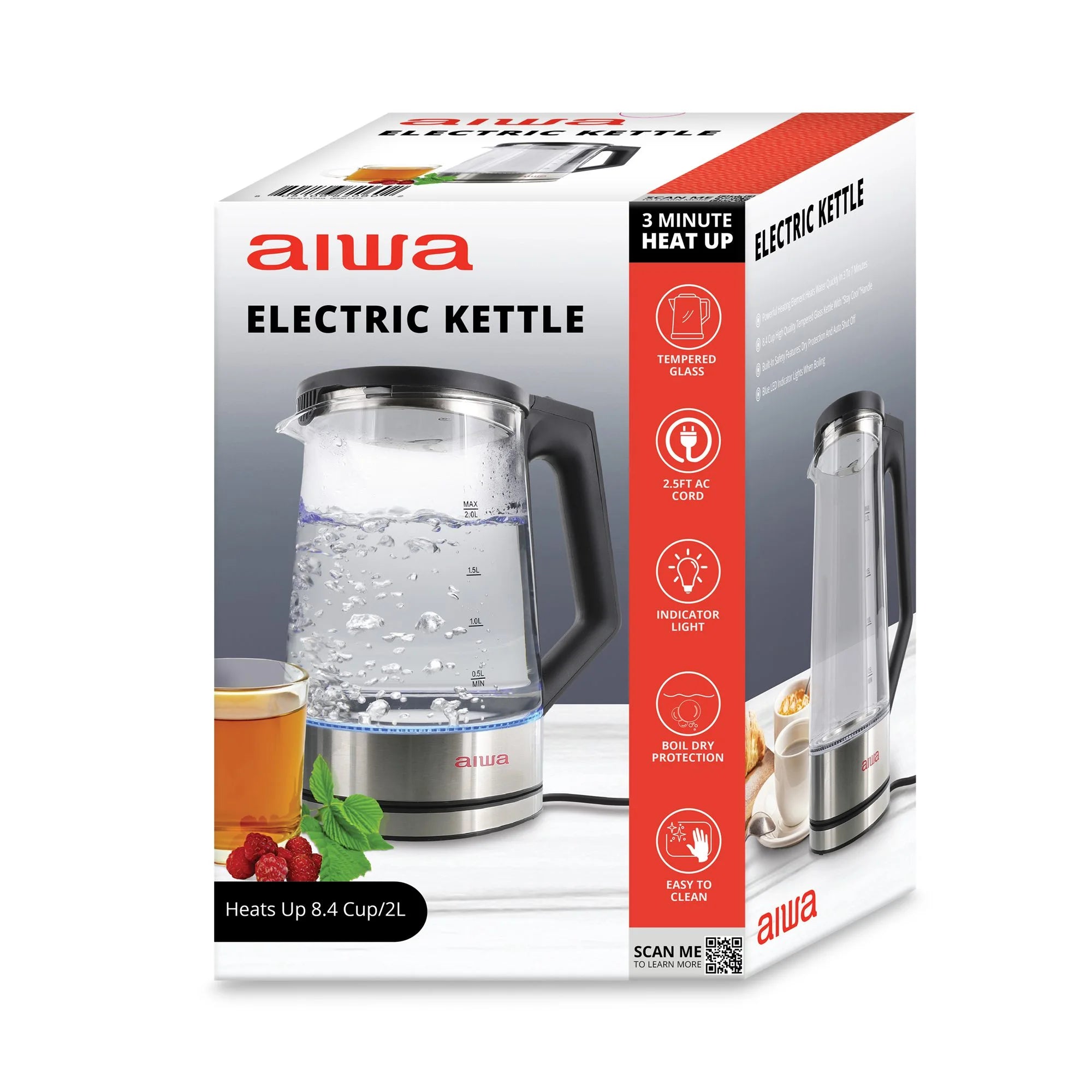 Electric Black Tea Kettle 8.4 Cups V606