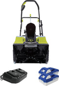 48-Volt Cordless Snow Blower, 18-Inch, with 2 x 4.0-Ah Batteries and Charger P7160