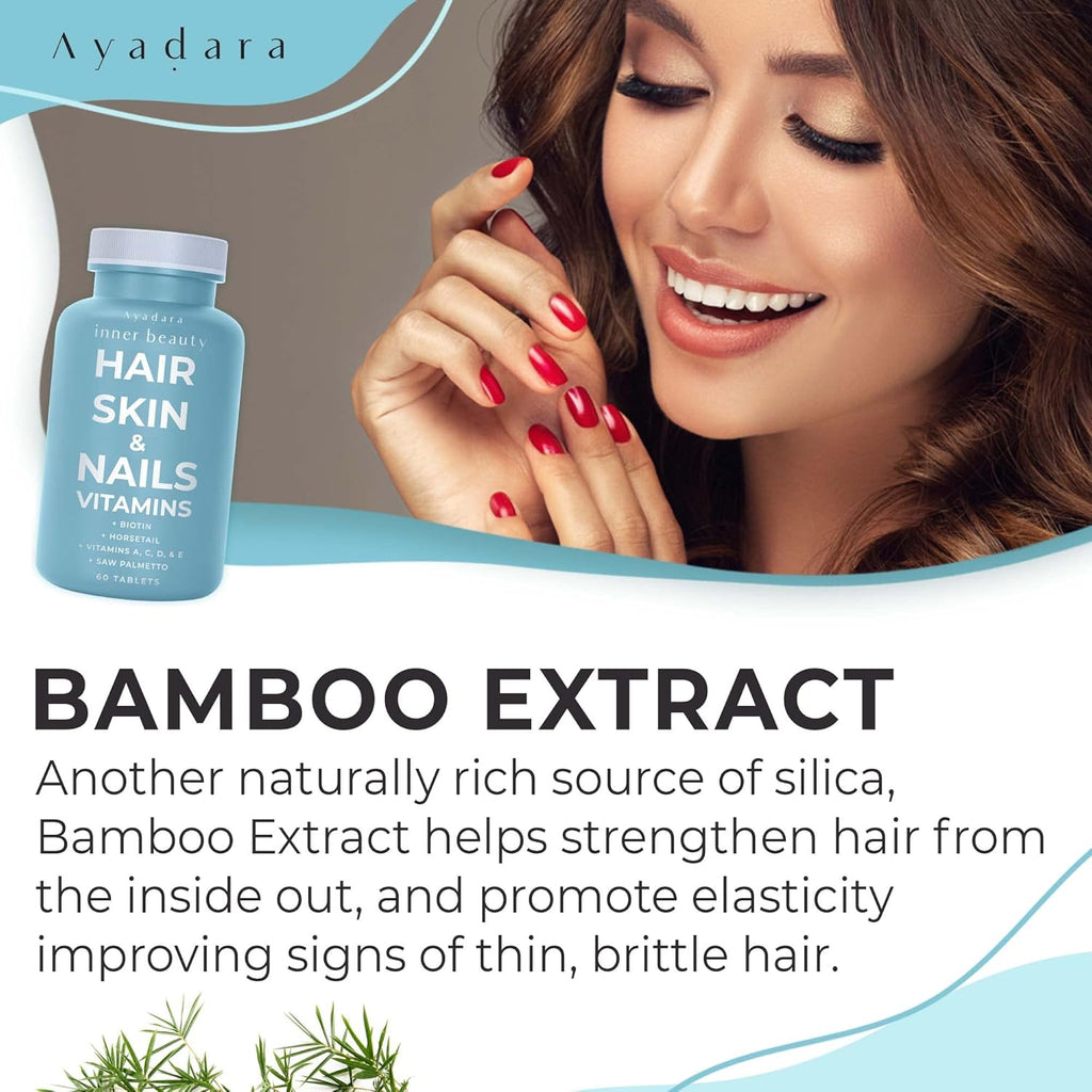 Hair Skin and Nails Vitamins 60 Capsules with Biotin G599