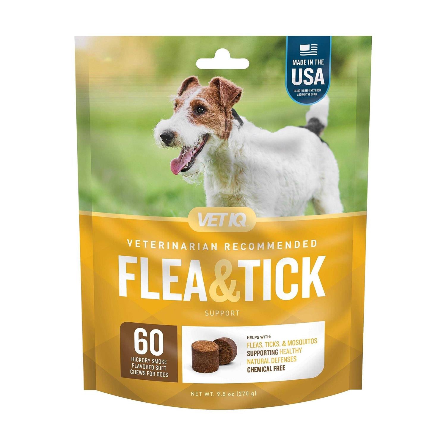 Hickory Smoke Flavored Soft Chews Flea & Tick Support for Dogs V182