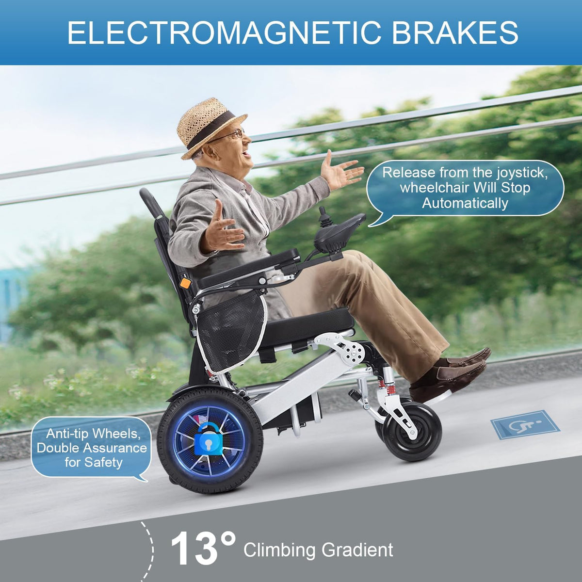 Lightweight Foldable Aluminium Alloy Electric Wheelchair A5387