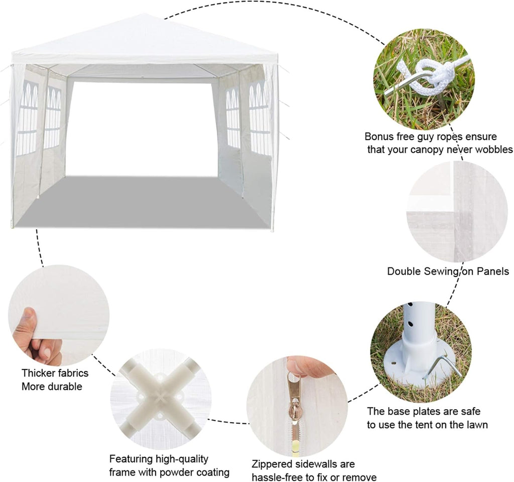 10'x20' Outdoor Canopy Tent with Sidewalls E46600