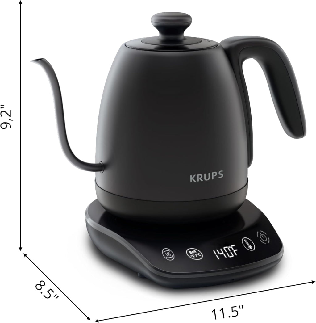 Black Stainless Steel Gooseneck Electric Kettle 1 Liter Q503