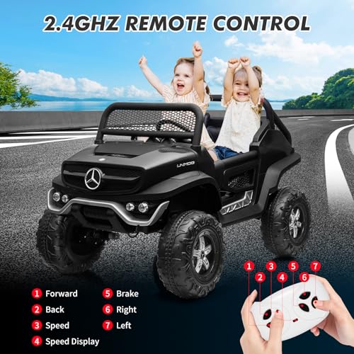White 2 Seater 24V Battery Powered Ride On Truck W9215